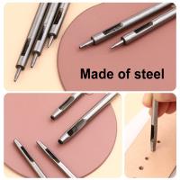 Juego De 10 Herramientas De Perforación De Cuero Con Martillo De Plástico Y Goma 0.5mm-3.5mm Herramientas De Trabajo De Perforación Redonda - details 5
