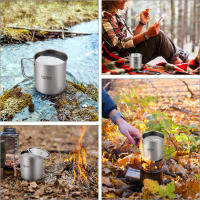 Taza De Camping De Titanio Portátil Con Mano Doblada Adecuada Para Picnic Tamaño 300ml / 350ml / 450ml / 550ml / 650ml / 750ml - details 112