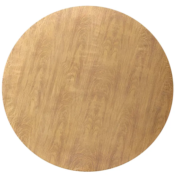 Mantel Redondo Impermeable Y Antiaceite Estilo Farmhouse Decorativo Para Mesa De Madera Textura Tejida Protección De Superficie De Mesa - 1