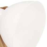 vidaXL Lámpara de pie madera maciza de mango blanca E27 - details 4