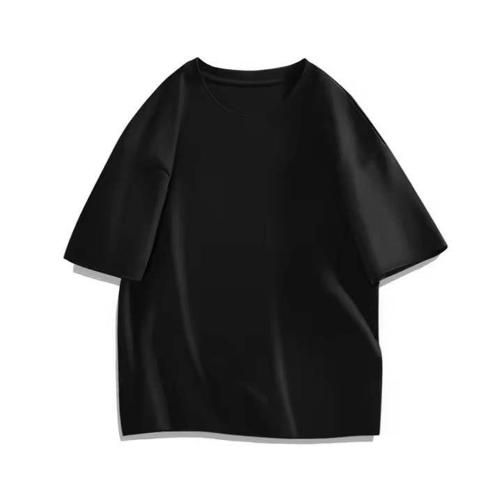 Camiseta Clásica De Algodón Para Hombres Y Mujeres Transpirable Top Unisex Para Parejas Color Sólido Negro Blanco - 1