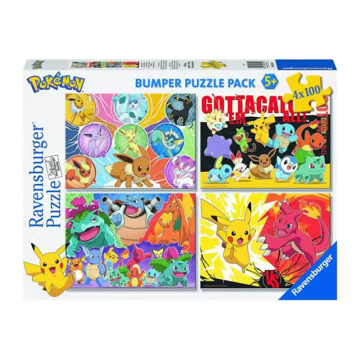 POKÉMON PUZZLE 4X100 PIEZAS DE RAVENSBURGER - 1
