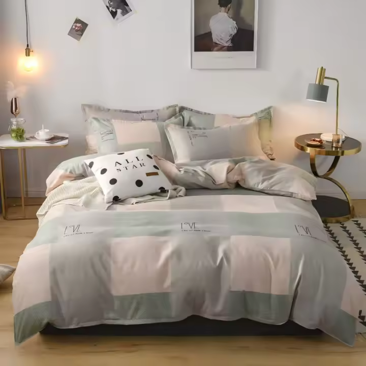 Juego de Funda Nórdica 4 Piezas de Algodón Alta Calidad Juego de Ropa de Cama- Dibujo Elegante - Varios Tamaños Disponibles - 1