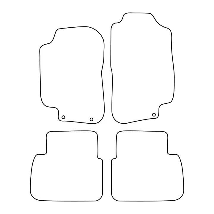 Juego completo de alfombrillas de terciopelo para Saab 9-5 1998-2009 - acabado negro - 1