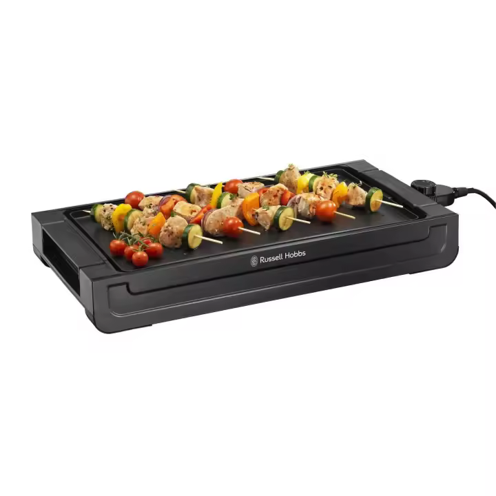 Russell Hobbs Plancha Fiesta 22550-56 - 2400W, superficie de cocción 45 x 25 cm, plancha extraíble, temperatura regulable, bandeja anti goteo - 1