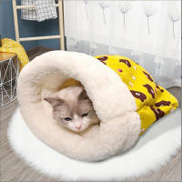 Cama Para Gato Cálida De Otoño E Invierno Estilo Bolsa De Sueño Diseño De Gato Adorable Suministros Esenciales Para Mascotas En Navidad - details 9