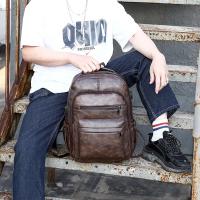 USB Mochila De Cuero PU con carga para para hombre, morral grande ordenador portátil, mochila escola - details 17