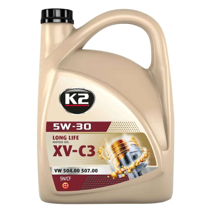 Aceite de Motor sintético K2 Texar XV-C3 5W30 (5L) - Alto Rendimiento y Protección para Motores - Certificado CE - O1485S - 1
