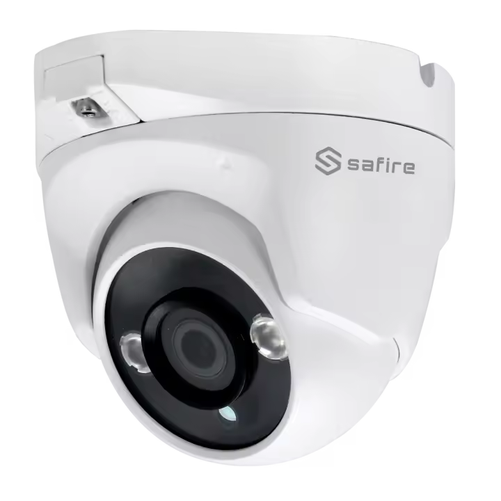 Cámara Turret Safire Gama ECO - Salida 4 en 1 / Resolución 3K (2880x1620) - High Performance CMOS 3K (5Mpx 16:9) - Lente 2.8 mm - IR Matrix LEDs Alcance 30 m - Impermeable IP66 - 1
