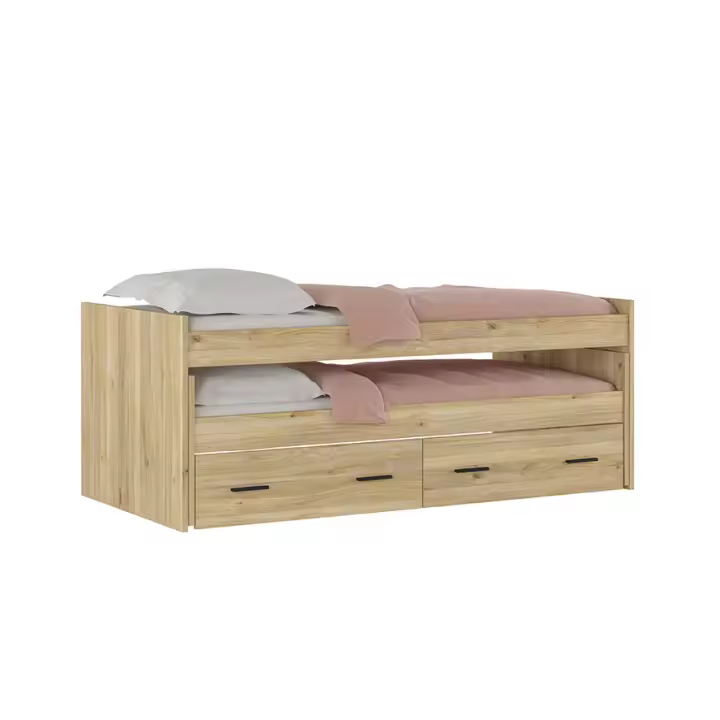 Cama compacta con cajoneras modelo Aura. Disponible en varios colores - 1