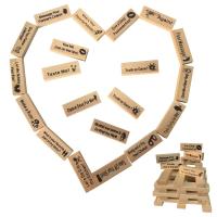 Juego De Construcción De Torre De Madera Para Parejas Idea De Fecha De Actividad Noche Del Día De San Valentín Juego De Bloques De Pila De Torre De Equilibrio - details 1