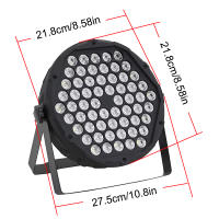 Luz De Escenario LED RGB 60 LEDs DMX512 Paralelo Plano Efectos Multifuncionales Estroboscópico Para Fiesta Boda DJ Disco - details 8