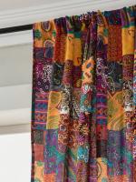 Cortinas De Lino Y Algodón Bohemio Estilo Étnico 1PC Translúcidas Con Estampado Para Ventana Francesa Sin Aislamiento Térmico Ni Acústico - details 3