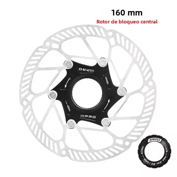 IIIPRO Freno De Disco Ultraligero Con Bloqueo Central Para Bicicletas De Carretera Y Montaña 140/160mm 1.8mm De Grosor Hueco - 1