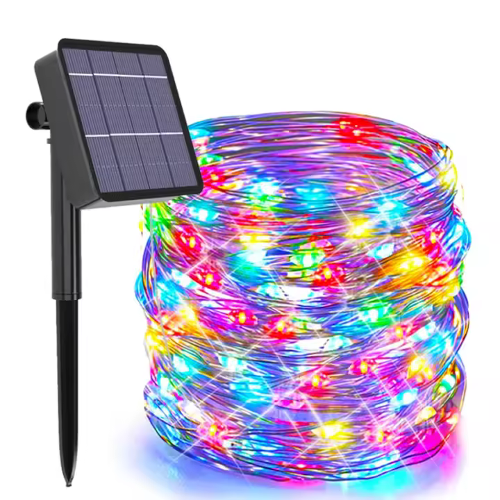 Luces De Fairy LED Solar 7m/12m/22m/32m Impermeables Con 8 Modos Para Decoración De Fiesta Boda Navidad Enlace Exterior - 1