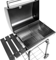 Barbacoa Carbon Portátil, Grill BBQ con Tapa, Ahumador Barbacoa, Parrilla Acero Inoxidable, con Termómetro, Barbacoa con Ruedas, Asador, Parrilla Barbacoa, Barbacoa de Obra - Negro - details 1