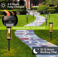 Luces Solares Para Camino Exterior Impermeables Decorativas Para Jardín Paisaje Con Bombilla E27 Para Paseo Acera Césped Patio Luz Solar LED De Estilo Art Decó Protección IP65 - details 3