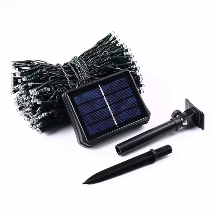 Luces De Cadena Solar LED Para Exterior Navidad Luz De Hadas Solar Potenciada Guirnalda Decoración De Jardín Y Boda Modo 8 Impermeable - 1