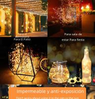 Luces De Fairy LED Solar Impermeables Para Exterior 7m/12m/22m/32m 8 Modos Guirnalda De Calle Para Fiesta Boda Navidad Decoración - details 2