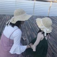 Sombrero de paja de Verano para Mujer, Con Protección solar, de Ala Ancha, plegable, para viaje, Con Lasso de juguete y FPS 50 + - details 2