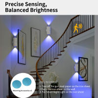 2Pcs Luz Nocturna LED Sensor De Movimiento Recargable USB Con Montaje Magnético Luz De Pared Para Interior 15 Colores RGB Iluminación Para Escaleras - details 5