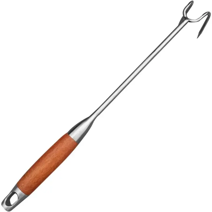 SOMY Pigtail Flipper Ganchos para Carne de Acero Inoxidable Espátula Espátula para Carne Ganchos para Barbacoa Accesorios para Barbacoa para Asar Costillas para freír Tijeras para Carne - 1