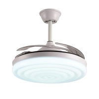 BEL AIR HOME Ventilador de Techo ROCAS con Motor DC y Aspas Desplegables con Luz Led 36W MEMORIA y Regulable en intensidad DIMMER (Luz nocturna) - Maca BEL AIR HOME - Silencioso y eficiente - Control Remoto incluído - Ideal para dormitorios y Comedores - details 4