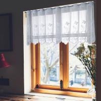 Cortinas Blancas Transparentes Elegantes De Tul Para Decoración De Dormitorio Y Cocina Cortinas De Ventana De Poliéster Y Algodón Sin Cubierta De Oscuridad Ni Descubrimiento De Privacidad - details 7