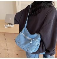 Bolso De Hombro Casual De Denim Lavado Resistente Al Desgaste Con Múltiples Bolsillos Y Gran Capacidad Para Mujer - details 24