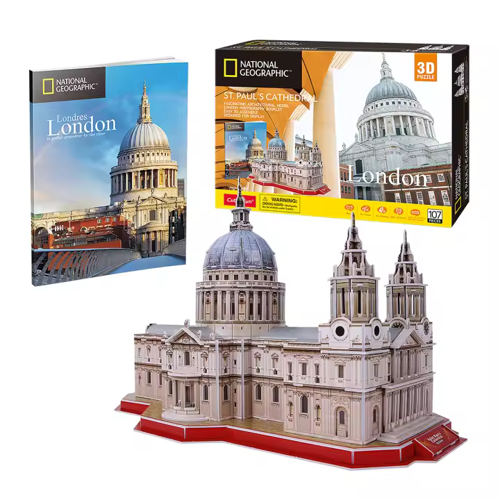National Geographic - Puzzle 3D St Paul Catedral  Puzzles 3D  Maquetas para Construir Adultos Y Niños  Puzzle 3D Adultos  Puzzle 3D Niños  Regalos para Niños  107 Piezas - 1