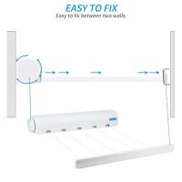 Secador De Ropa Retráctil Con Gancho Para Pared Secador De Ropa Interior Secador Mágico De Línea De Ropa Material De Poliéster - details 6