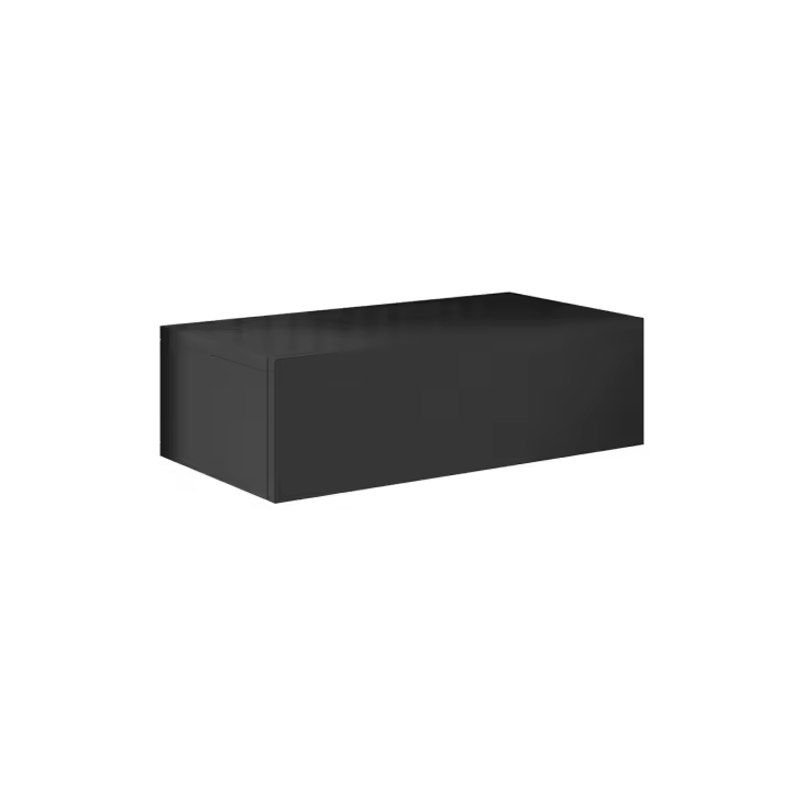 MB Muebles Bonitos - Set de 1 o 2 Mesitas de noche, 46x15x35cm, Blanco y Negro, Acabado Brillo, Modelo Europa - 1