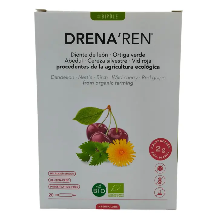 Drenaren 20 ampollas Bipole, Diurético, Depurativo, Eliminación de Líquidos, Drenante natural, Diente de león. - 1