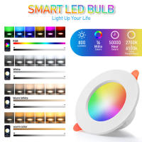 Tuya Bluetooth Smart Downlight LED De Color Completo Control Remoto 10W Luz Baja Revestimiento Plástico Para Techo Recubierto - details 7