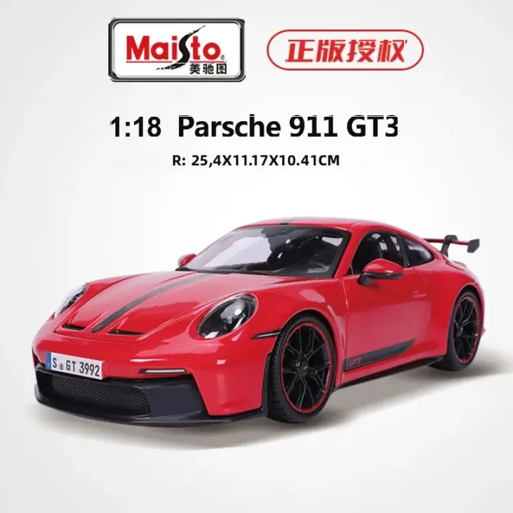 Modelo De Coche De Carreras Porsche 911 GT3 Edición De Lujo 1:18 Maisto Juguete Coleccionable Art Deco Para Adultos Y Niños Desde 7 Años - 1