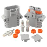 Par De Conectores De Cable Para Pala De Pared 50Amp 600V 6AWG Gris Para Panel Solar Y Equipo De Elevación Envío Gratis - details 1