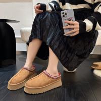 Zapatos De Plataforma Para Mujer Calzado Casual Con Punta Redonda Y Peluche Zapatos Slip-on De Bajo Boca Botas De Invierno Con Suela De Goma Para Vestir Y Uso Diario - details 20