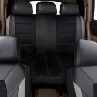 Funda de asiento de coche de cuero Pu Universal, tela transpirable, cojín de asiento delantero y trasero, protección completa, 9 unidades por juego - details 16