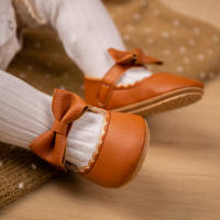 Zapatos De Bebé Niña Princesa Vestido PU Suela De Goma Antideslizante Nudo Mariposa Infantil Cuna Primeros Pasos Niña Recién Nacida - details 11