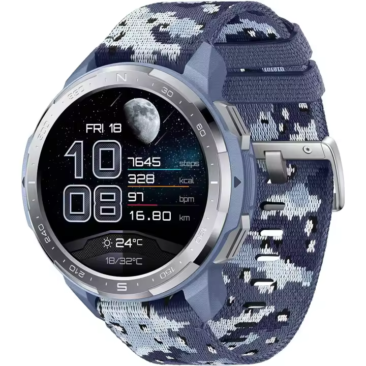 HONOR Watch GS Pro, Pantalla 1.39" 454x454, batería 790 mAh, GPS, IP68, 100 modos deportivos, Camo Blue - 1