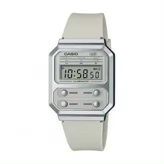 Casio Reloj Vintage Beige A100WEF-8AEF Luz LED - 1