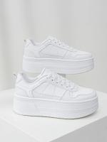 Zapatos Casuales Para Mujer 2024 Plataforma Cómodos Zapatillas Blanca Aumento De Altura 5cm Suela De TPU Heel Medio - details 2