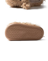 Bonitas pantuflas de algodón con diseño de perro de las Tierras Altas Occidentales para mujer, pantuflas peludas para interiores de otoño e invierno para dormitorio de estudiantes. - details 5