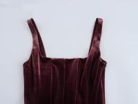 Vestido De Noche Para Mujer ZBZA Con Cuello Cuadrado Y Tirantes Anchos Bolsillos Ocultos Cierre De Zipper Chic Para Navidad Y Otoño Invierno - details 29