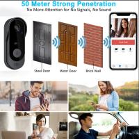 Timbre de vídeo inalámbrico con cámara, timbre HD WIFI, tono de llamada para teléfono exterior, cámara de seguridad, intercomunicador de vídeo IR cerca - details 2