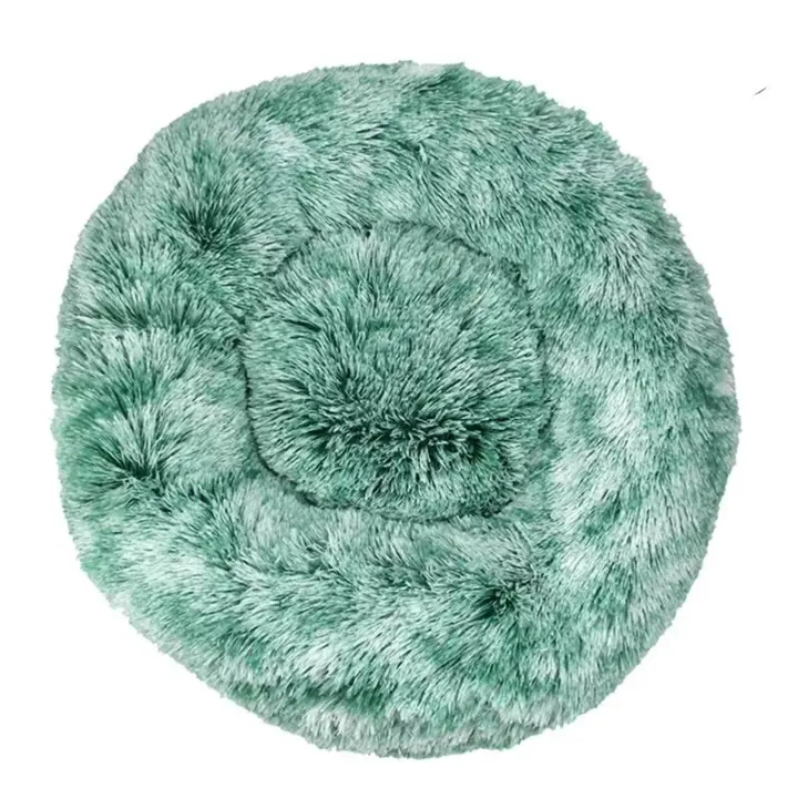 Cama para gatos, cojín suave, lavable para perros y gatos (degradado verde, 50 cm), Sunny - 1