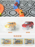 Coche De Rail DIY De Alta Velocidad Con Luz Eléctrica Juguetes Educativos Para Niños Material ABS Batería AA No Incluida - details 6
