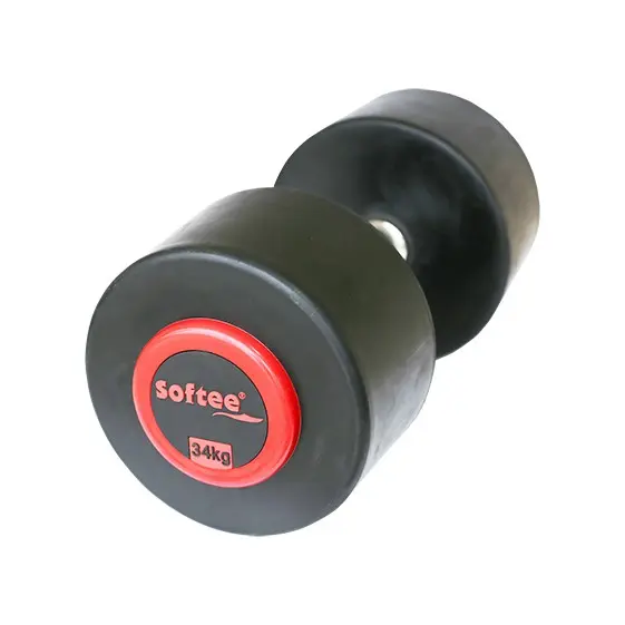mancuerna pro-sport softee color negro tamaño 34 kg - 1