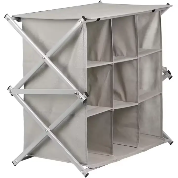 Organizador Multiuso de 9 Compartimentos de Tejido y Estructura de Metal Resistente para una Organización Impecable en Cualquier Rincón de tu Hogar u Oficina - 1