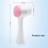 Cepillo De Limpieza Facial 3D Doble De Silicona Con Cerdas Suaves Exfoliador Manual Doble Cara Para Masaje Y Eliminación De Piel Muerta - details 11